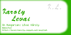 karoly levai business card